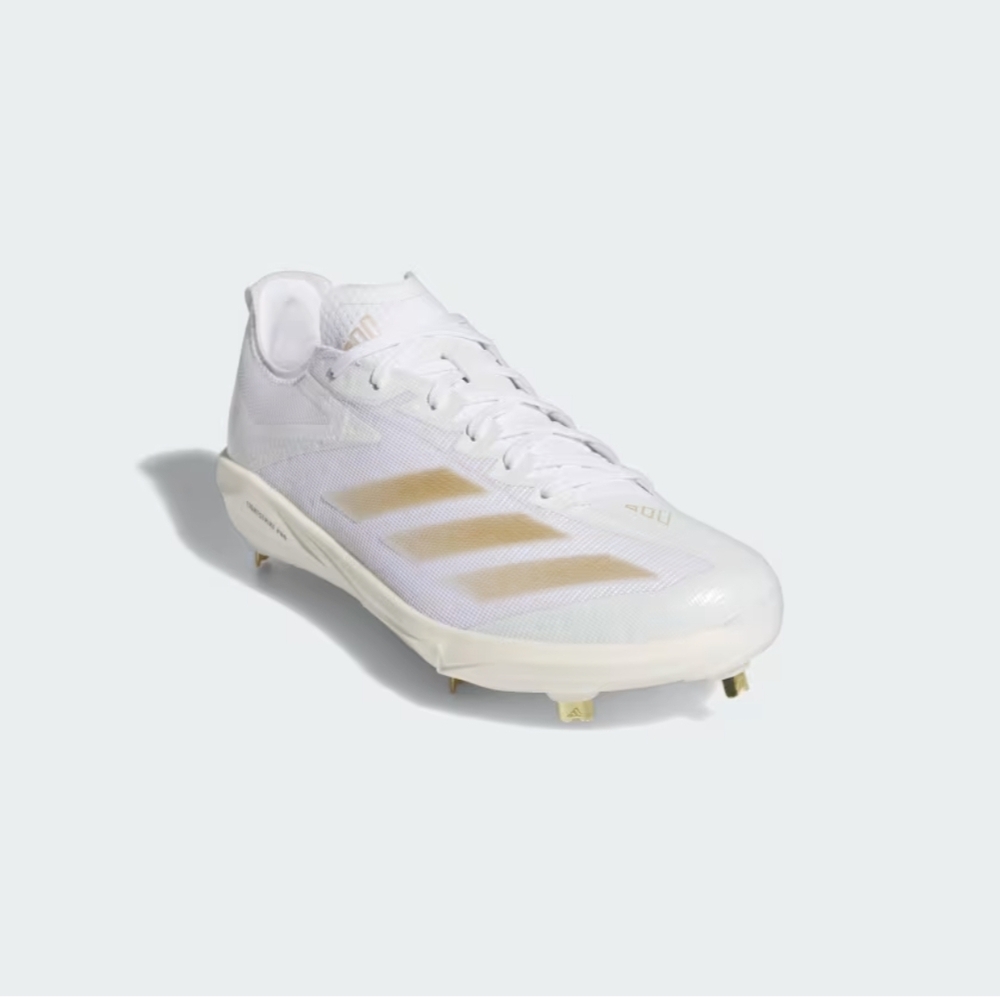 Adidas Men's Adizero Electric White & Gold Baseball Cleats